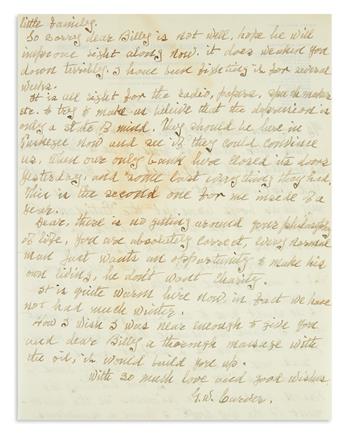 (EDUCATION.) Carver, George Washington. An enthusiastic letter to a young fan.